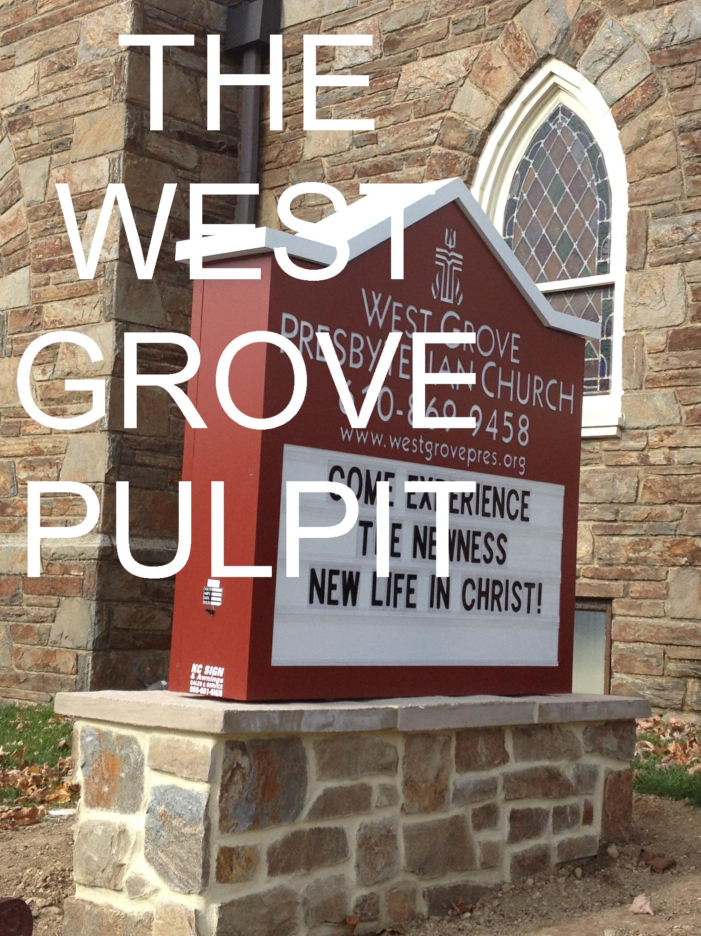 The Pulpit at West Grove Presbyterian Church